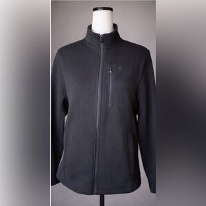 IZOD Advantage Performance Zip Jacket Black Golf Fleece (Small)